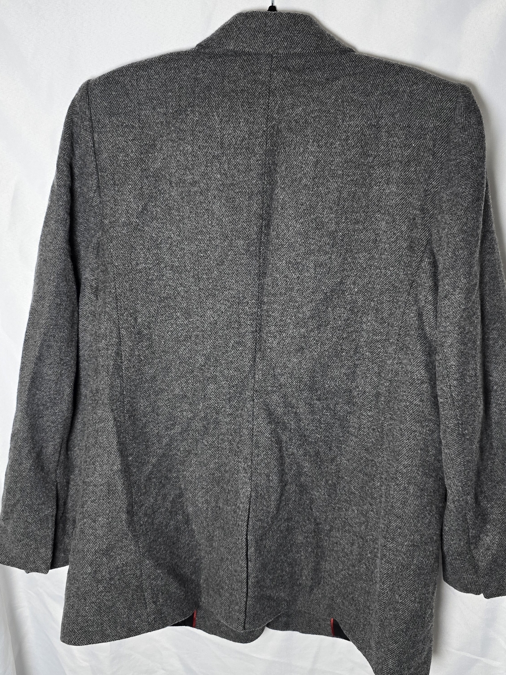 NWT Banana Republic Gray Herringbone Wool Blazer Jacket Single Button, Sz 18 - Picture 5 of 8